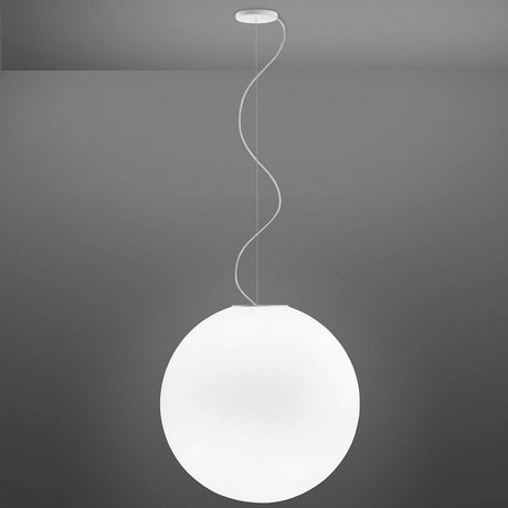 Fabbian Lumi Pendelleuchte Sfera Ø 60cm mit mundgeblasenem Glas in universeller Form, ideal für jedes Umfeld.