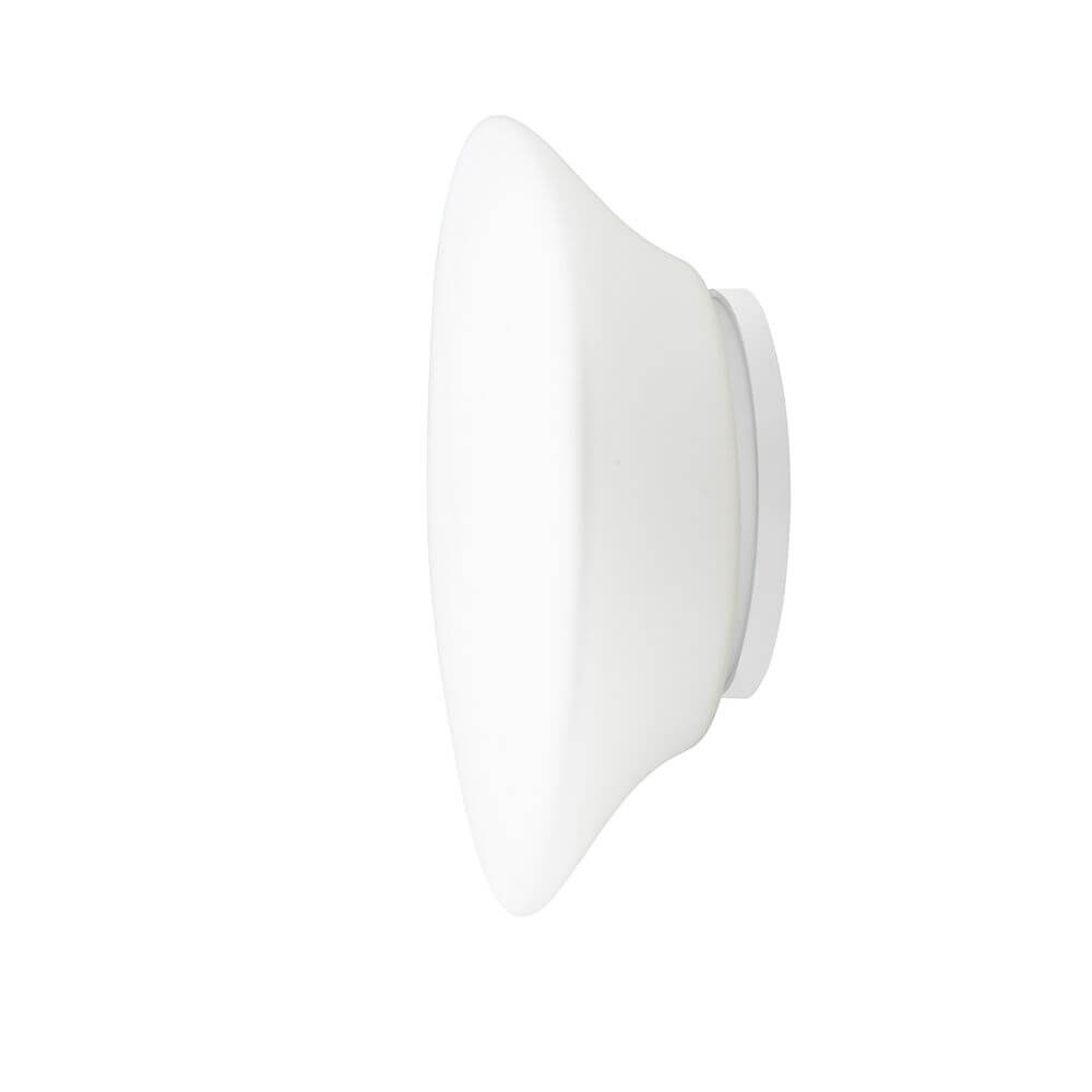 Fabbian Lumi Wandleuchte Mycena Medium mit weißem Diffusor aus mundgeblasenem Glas.