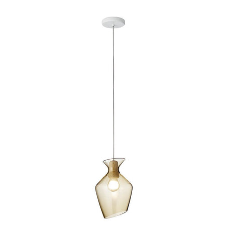 Fabbian Malvasia Hängeleuchte Ø 20cm in modernem Design mit transparentem Lampenschirm.