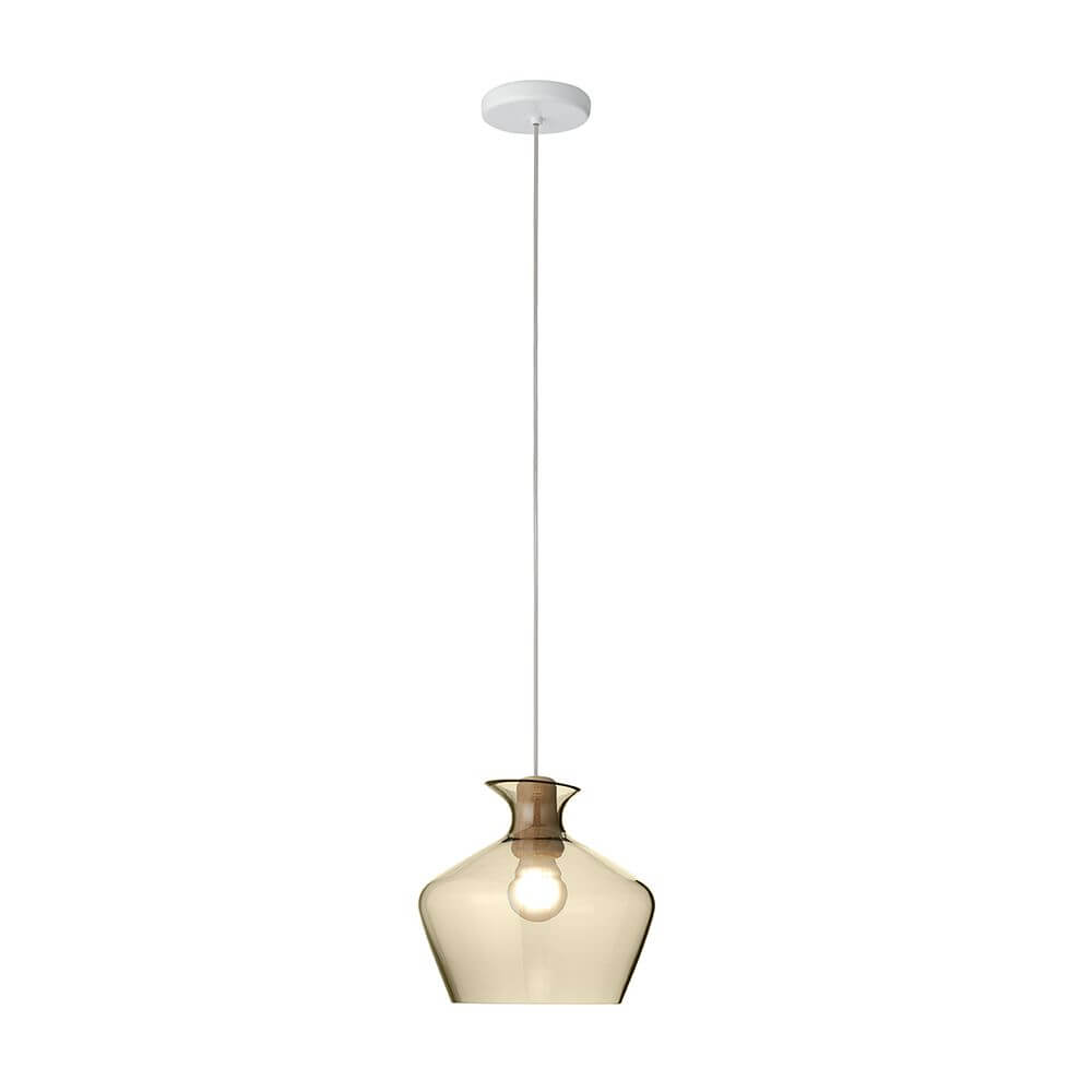 Fabbian Malvasia Hängeleuchte Ø 27cm in eleganter Form mit rauchfarbenem Glas und modernem Design.