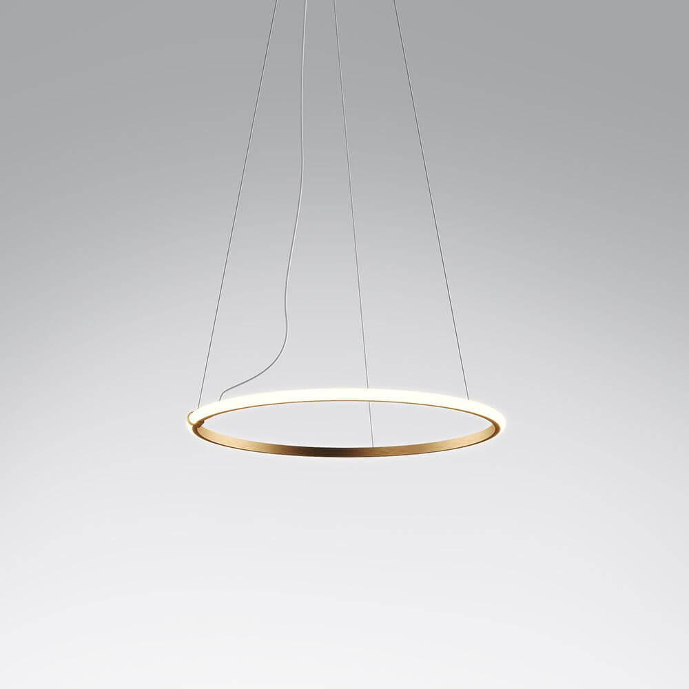Fabbian Olympic LED-Hängeleuchte Ø 62,6cm mit modernem Design und weiß lackierter Aluminiumstruktur.