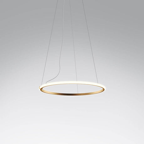 Fabbian Olympic LED-Hängeleuchte Ø 62,6cm mit modernem Design und weiß lackierter Aluminiumstruktur.
