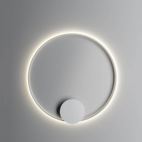 Fabbian OL LED-Væglampe Ø 108,7cm med cirkulær afskærmning og LED- Striber.