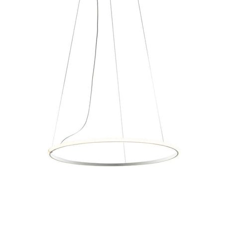 Fabbian Olympic Power LED-Hängeleuchte Ø 80,2cm in modernem Design mit weiß lackiertem Aluminium