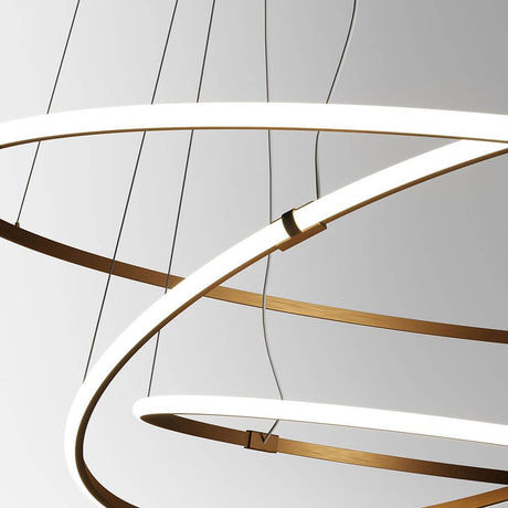 Fabbian Olympic Power LED pendant light 3-light in modern design with an elegant diffuser.