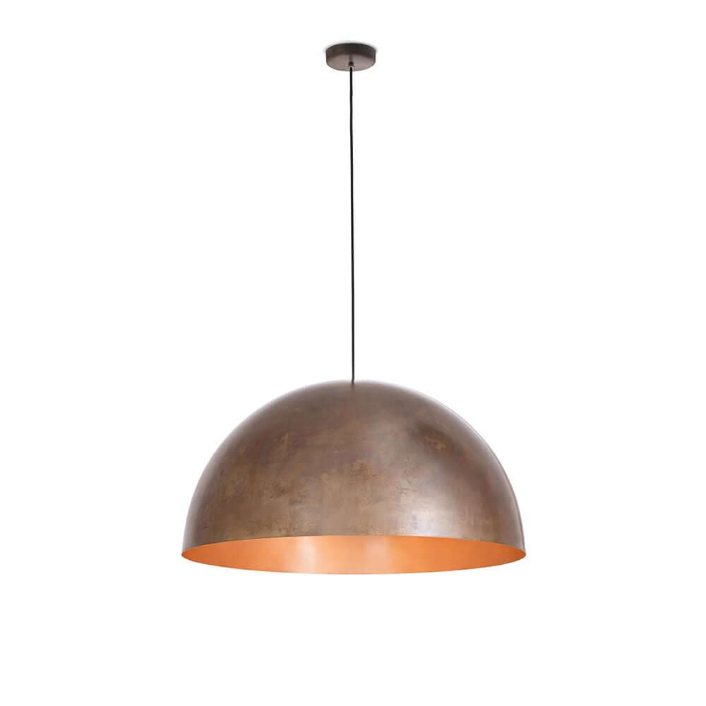 Fabbian Oru Pendelleuchte Ø 80cm mit metallischem Finish und Innenbeschichtung in Kupfer.