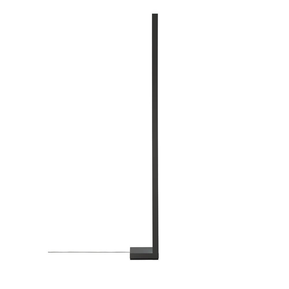 Fabbian Pivot LED-Stehlampe 205cm 230V in elegantem Design aus schwarzem Aluminium.