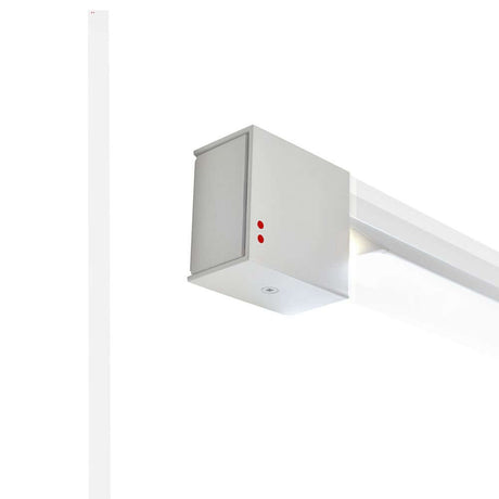 Fabbian Pivot LED-Wandleuchte Large 52W 230V in Weiß mit rotierender Struktur und Aluminiumdesign.