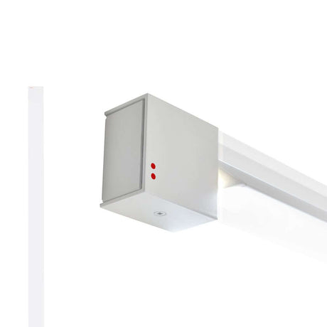 Fabbian Pivot LED-Wandleuchte Medium 46W 24V in Weiß mit rotierender Struktur für gezielte Beleuchtung.