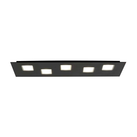 Fabbian Quarter lampa sufitowa LED prostokątna 5-płomienna