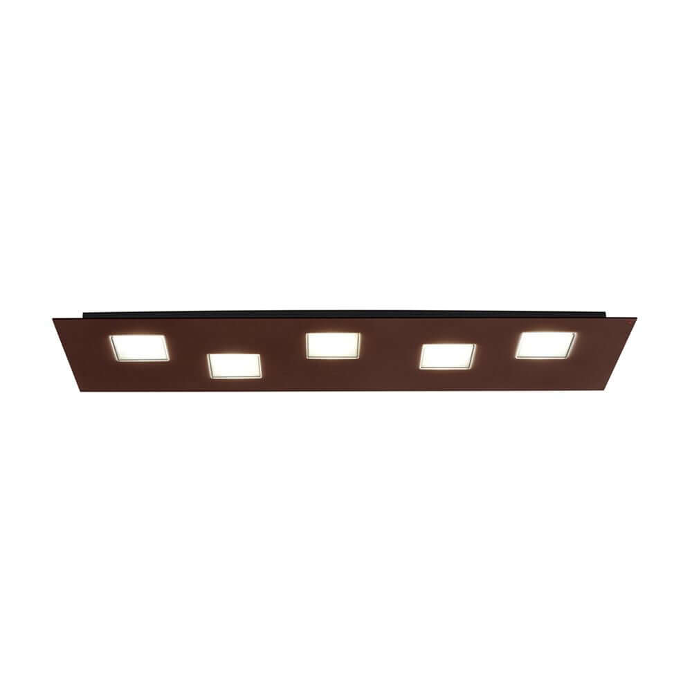 Fabbian Quarter LED-Deckenleuchte rechteckig 5-flammig