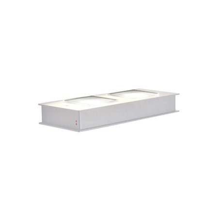 Fabbian Quarter LED-Wandleuchte rechteckig 2-flammig in weißer Ausführung, ideal für moderne Innenbeleuchtung.