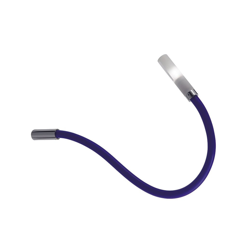 Fabbian Snake LED Wand- & Deckenleuchte in lila mit flexiblem Arm und Glasdiffusor