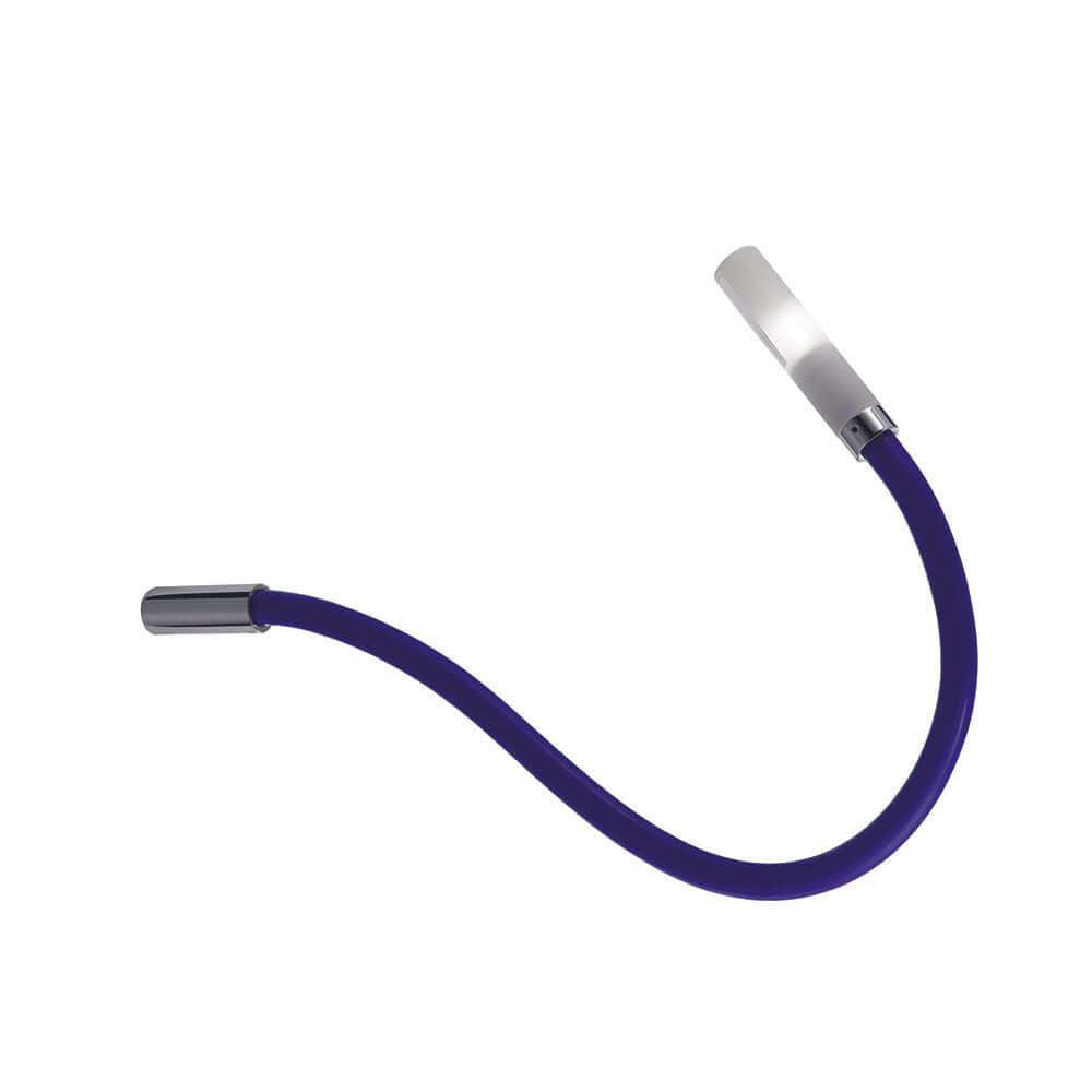 Fabbian Snake LED Wand- & Deckenleuchte in lila mit flexiblem Arm und Glasdiffusor