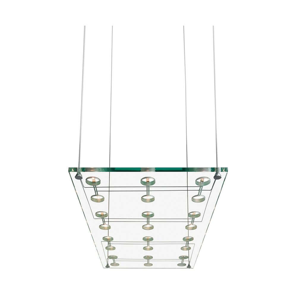 Fabbian Sospesa Hängeleuchte 24-flammig in elegantem Design mit Halogen- und LED-Beleuchtung.