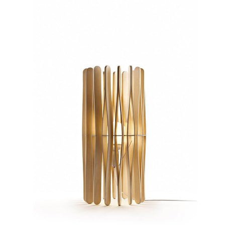 Fabbian Stick Tischleuchte Ø 33cm in modernem Holzdesign mit warmem Licht für gemütliche Räume.