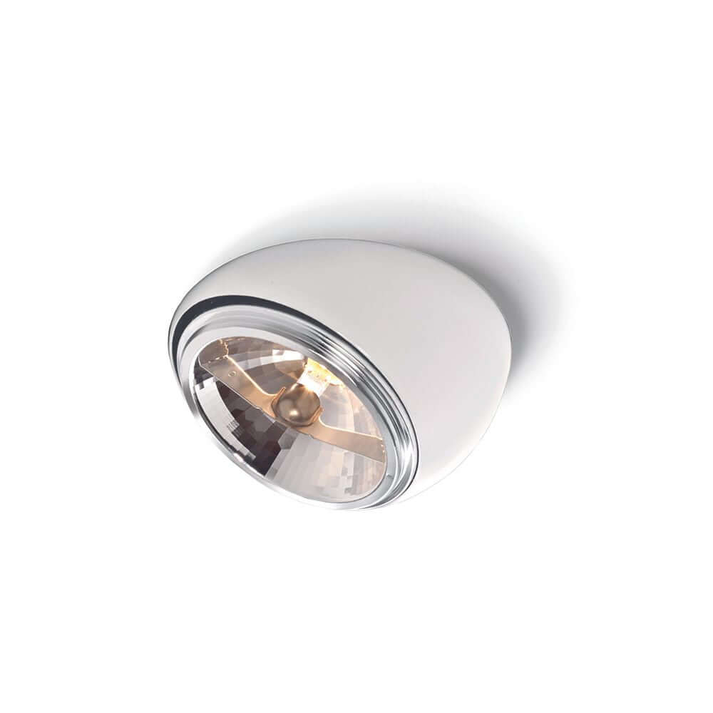 Fabbian Tools Einbauleuchte Ø 14cm 12V in Weiß mit Halogenlampenaufsatz für präzises Licht.