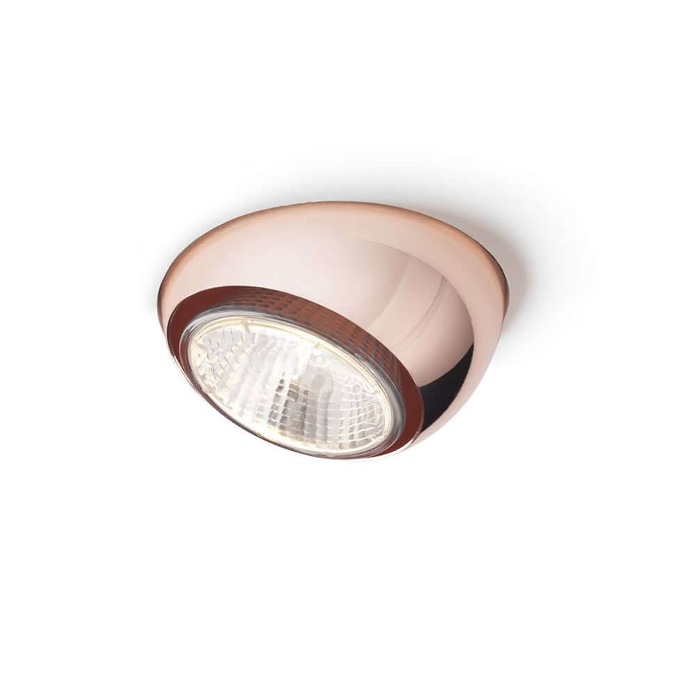 Fabbian Tools Einbauleuchte Ø 9cm GU10 in Kupfer mit einstellbarem Diffusor für präzises Licht.