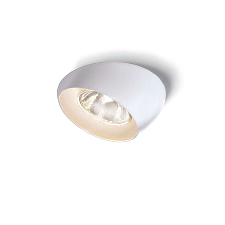 Fabbian Tools indbygningslys Ø 9cm GU5.3 i hvid med justerbar diffuser og halogenlampebeslag.
