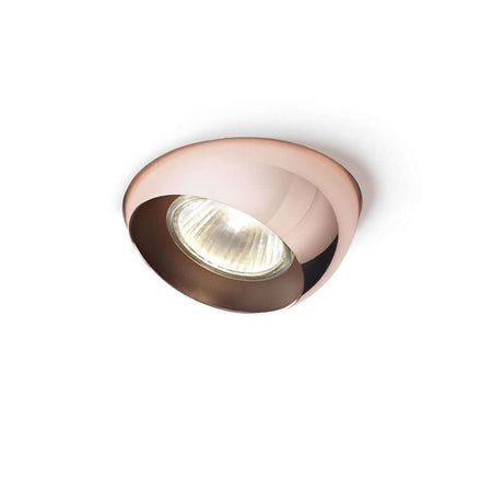 Fabbian Tools indbygningslys Ø 9cm GU5.3 i kobberfarve med halogenlampebeslag og justerbar diffuser.