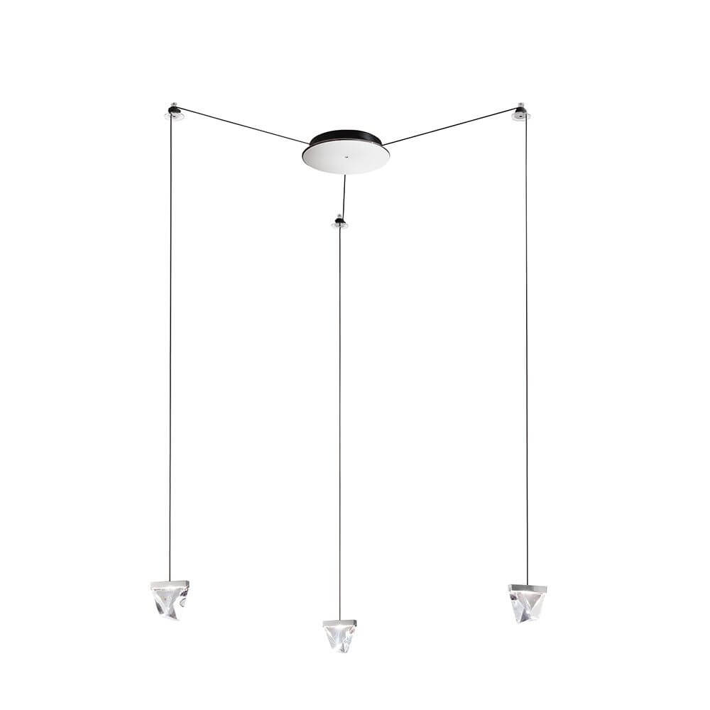 Fabbian Tripla LED-Hängelampe 3-flammig - moderne Pendelleuchte mit drei lichtstarken Leuchten.