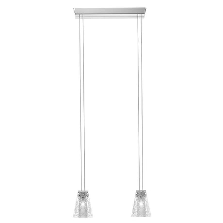 Fabbian Vicky Pendelleuchte 2-flammig mit edlem Kristall-Diffusor und modernem Design.