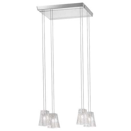 Fabbian Vicky Pendelleuchte 4-flammig mit eleganten Kristall-Diffusoren und modernem Design.