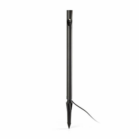 Bezel LED borne à piquer Schwarz IP65, tige élancée avec une lumière chaleureuse, idéale pour les chemins et les zones de passage.