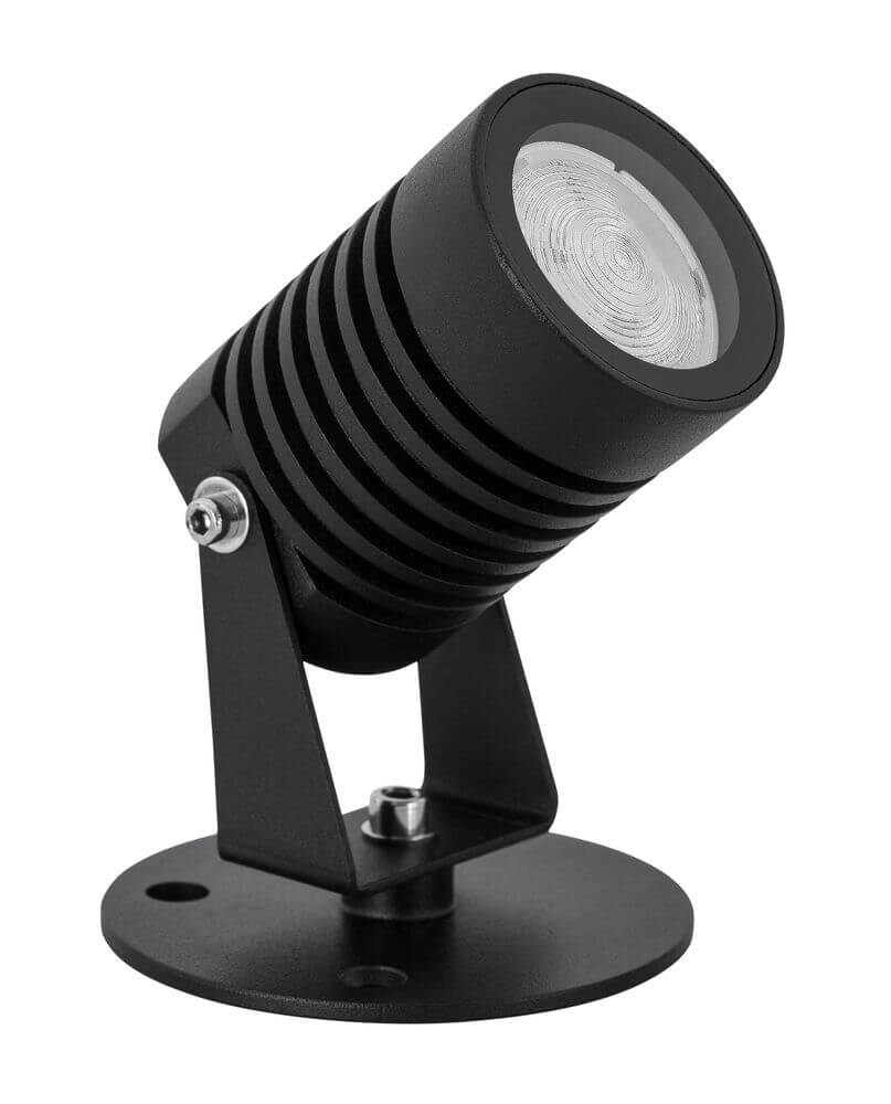 Fend LED Außenwandleuchte Base Flach 3000K Schwarz, modernes Design, ausrichtbare Lichtquelle, IP65 Schutz.