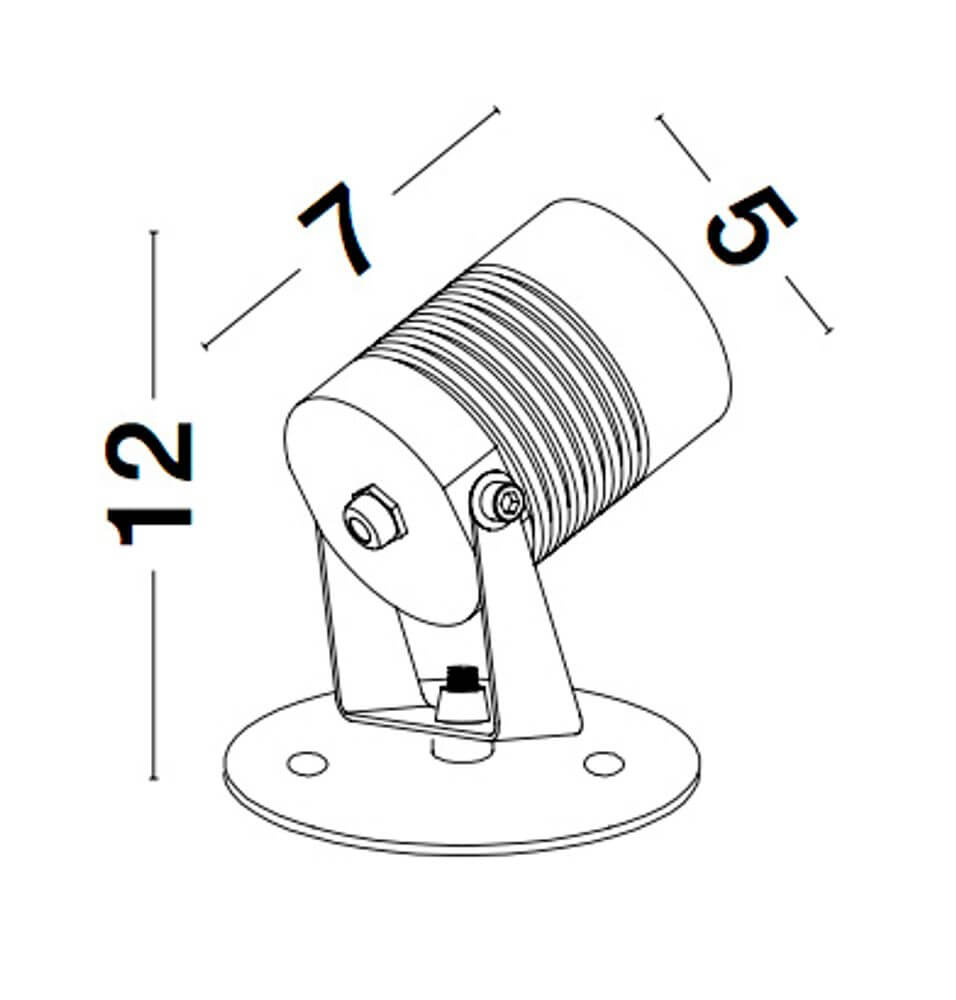 Technische Zeichnung der Fend LED Außenwandleuchte mit Abmessungen in cm.