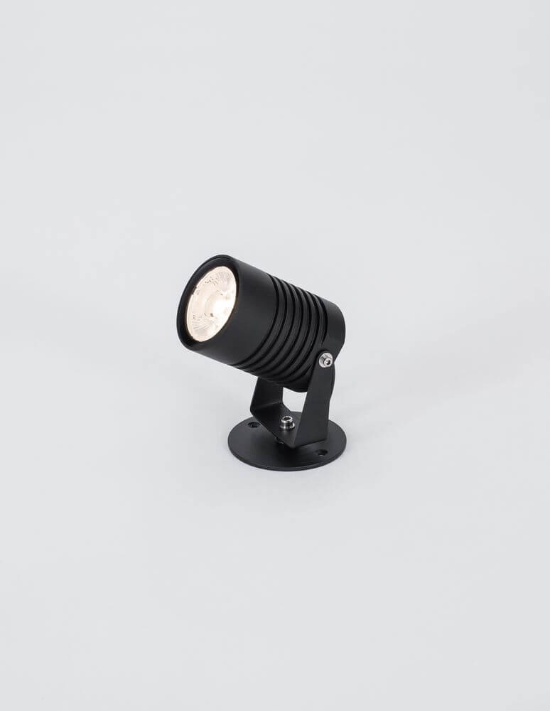 Fend LED Außenwandleuchte Base Flach in Schwarz, minimalistisches Design für gezielte Beleuchtung.