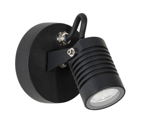 Fend LED Außenwandleuchte Base Hoch 3000K Schwarz IP65, 15cm, moderne verstellbare Fassadenleuchte aus Aluminium