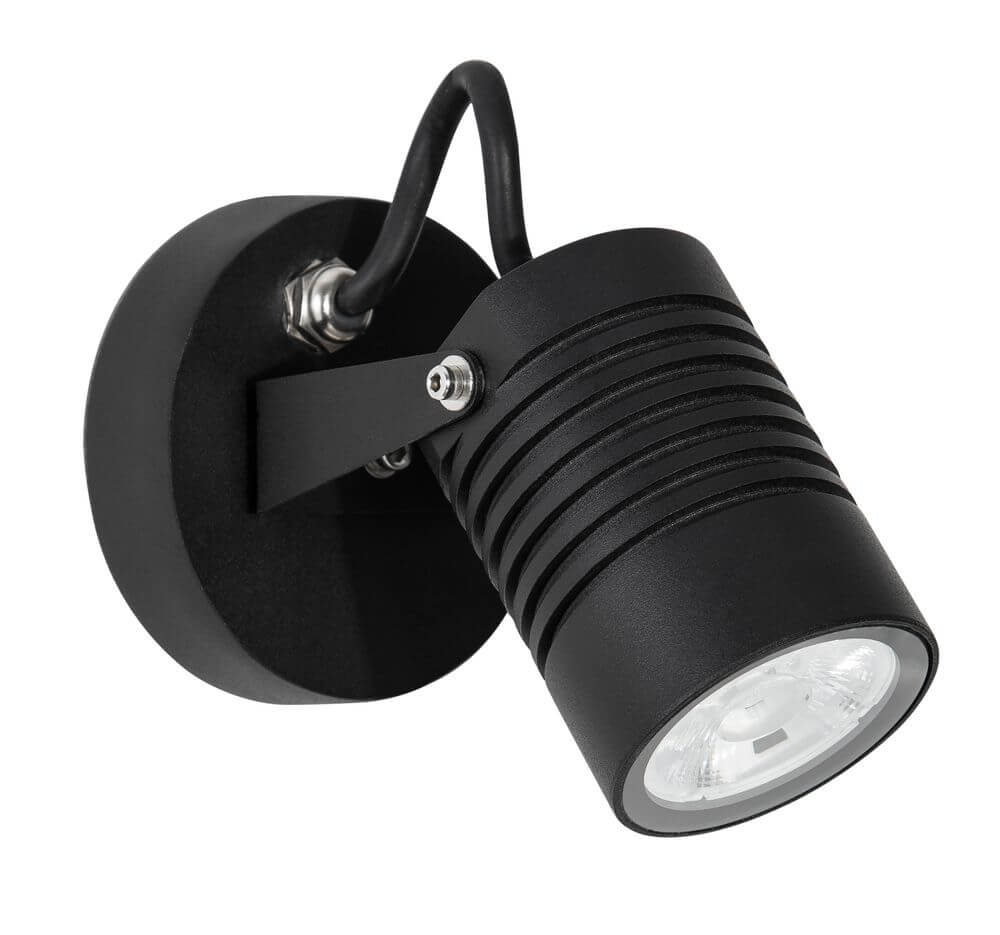 Fend LED Außenwandleuchte Base Hoch 3000K Schwarz IP65 mit ausrichtbarer Lichtquelle in elegantem Design.