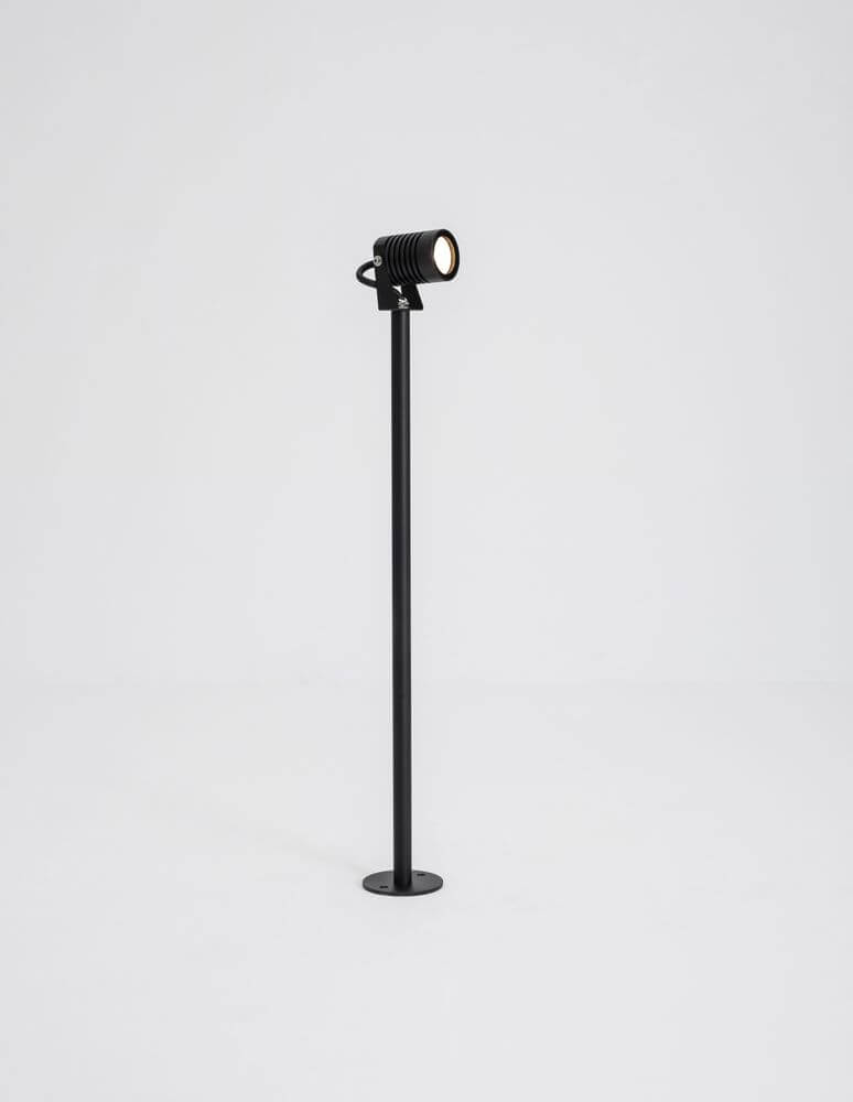 Fend LED Außenwandleuchte Poller 3000K Schwarz IP65 mit minimalistischem Design aus Aluminium.