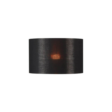 Abat-jour Fenda Ø 45,5 cm noir, en noir élégant avec une lumière cuivrée.