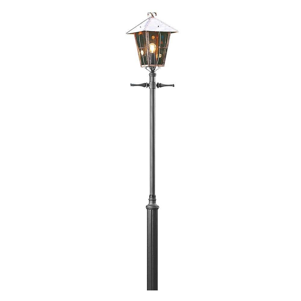 Fenix Leuchtenkopf für Mastleuchte Kupfer, Acrylglas (ohne Pfahl) - elegante Außenbeleuchtung.