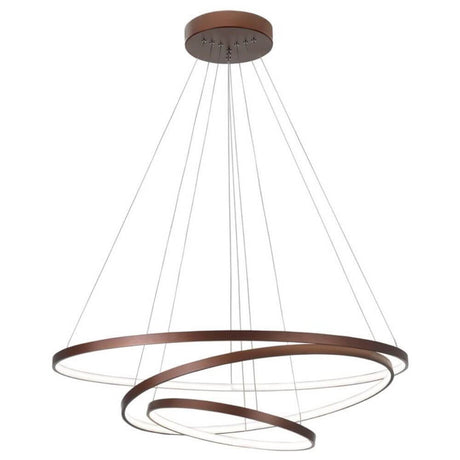 LED Design Hängeleuchte Ferrol Ø 80cm 5500lm , 3000K in elegantem Design mit konzentrischen Kreisen.
