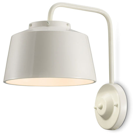 Ferroluce 50's vegglampe i keramikk i elegant hvitt, ideell for ethvert oppholdsrom.