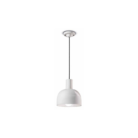 Ferroluce Caxixi hængelampe Ø 22,5 cm i hvid, stilfuld pendel med sofistikeret klokkeform.