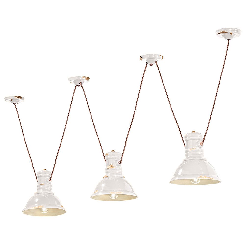 Ferroluce Industrial Deckenleuchte aus Keramik