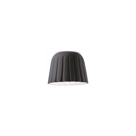 Ferroluce Madame Gres Deckenleuchte Groß in schwarzem Keramikdesign, elegante Deckenleuchte für italiensches Licht-Kunst.