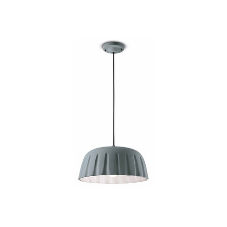 Ferroluce Madame Gres M Hängeleuchte in elegantem, geschwungenem Design in grauer Keramik.