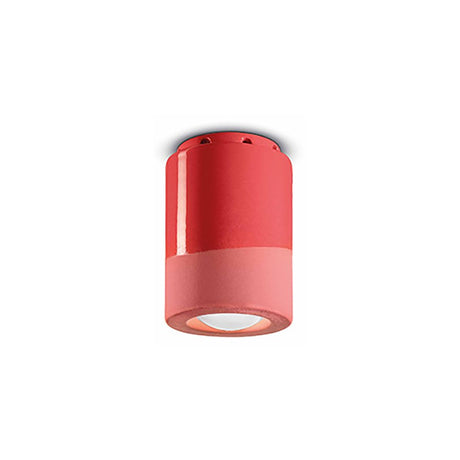 Ferroluce Pi taklampe Ø 8,5 cm i rødt, ideell for kjøkken, gang eller gjesterom.