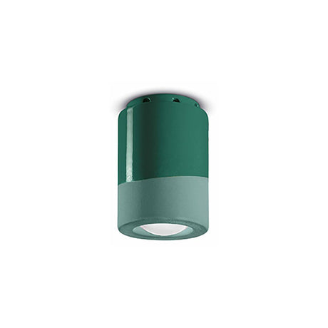 Ferroluce Pi taklampe Ø 8,5 cm i grønn, elegant taklampe for kjøkken, gang eller gjesterom.