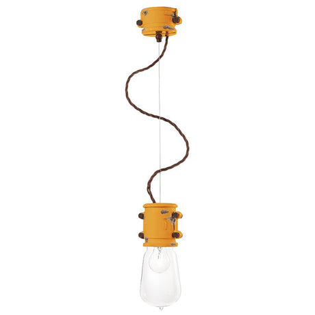 Ferroluce Urban Hängeleuchte Ø 12cm mit vintage Design und wählbaren Farben, ideal für stilvolle Innenräume.