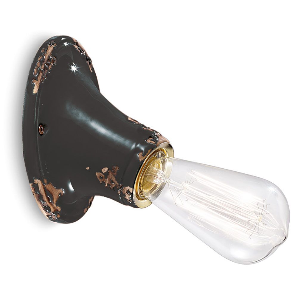 Ferroluce Vintage Wandlampe in außergewöhnlichem Vintage-Look mit wählbaren Farb-Varianten.