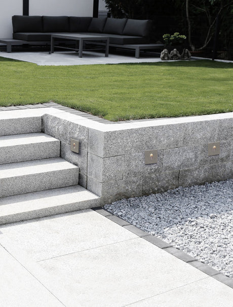 Finlo LED Außenwandeinbauleuchte Lichtauslass Rund Grau IP65 (1)