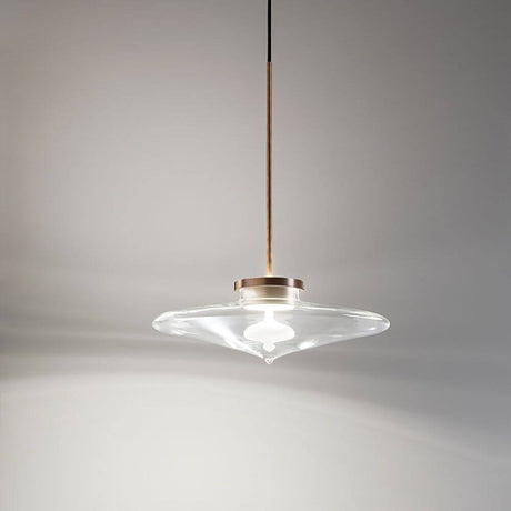 Desideria LED Hängeleuchte mit 2 Gläser, handgefertigtes Glas und elegantes Design, italienischer Flair.