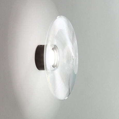 Desideria LED ceiling and wall light Clear, Black with elegant, handcrafted borosilicate glass.