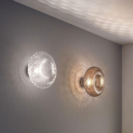 Versi væglampe venetiansk glas - håndblæst lys med fint mønster og skarpt lysskema.